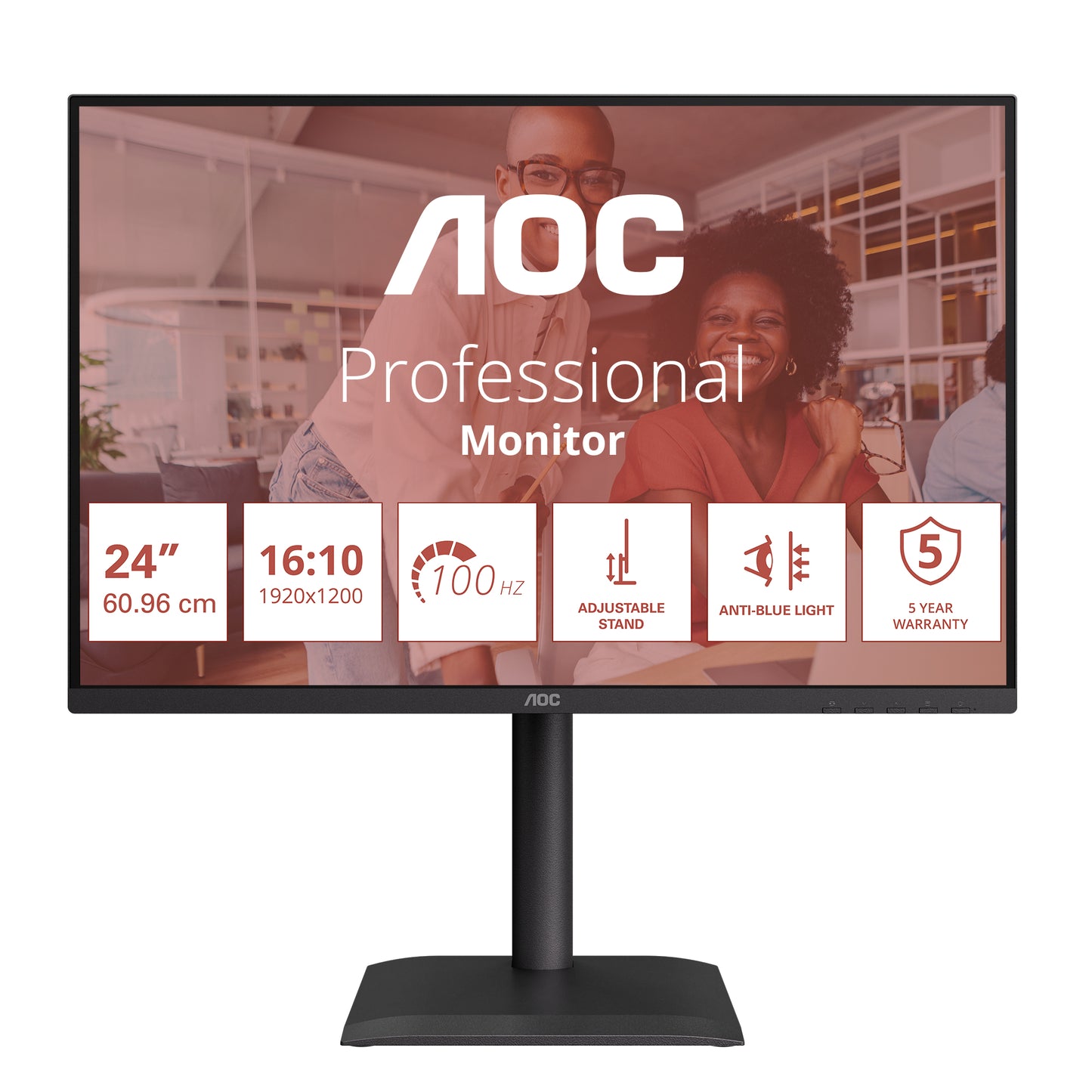 AOC E4 Series - Full HD LED - 1920x1200 - Pivot - HAS