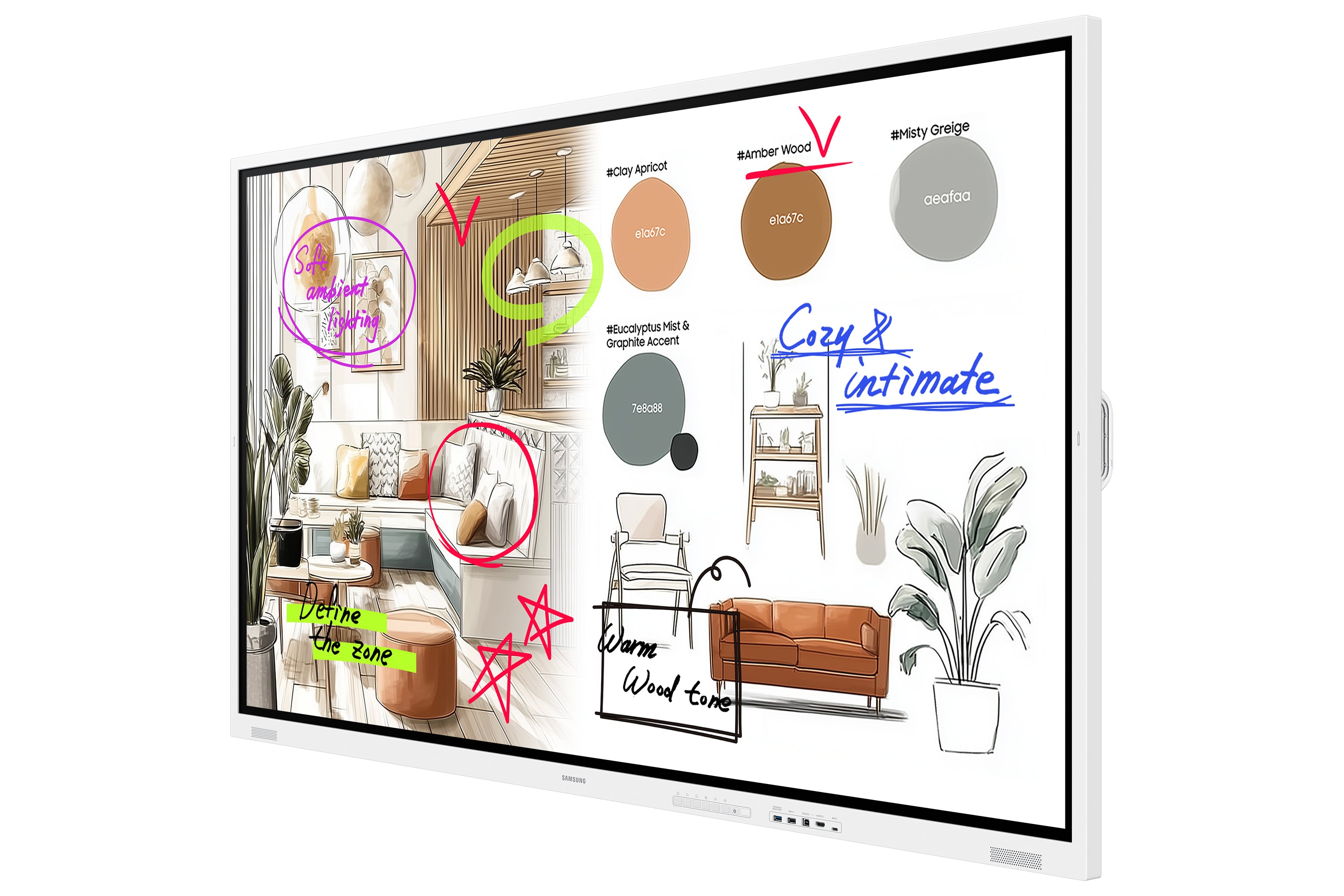 SAMSUNG WMFX Series - Flip Pro - 85 inch Touch - 4K Ultra HD Interactive Display - 12/7