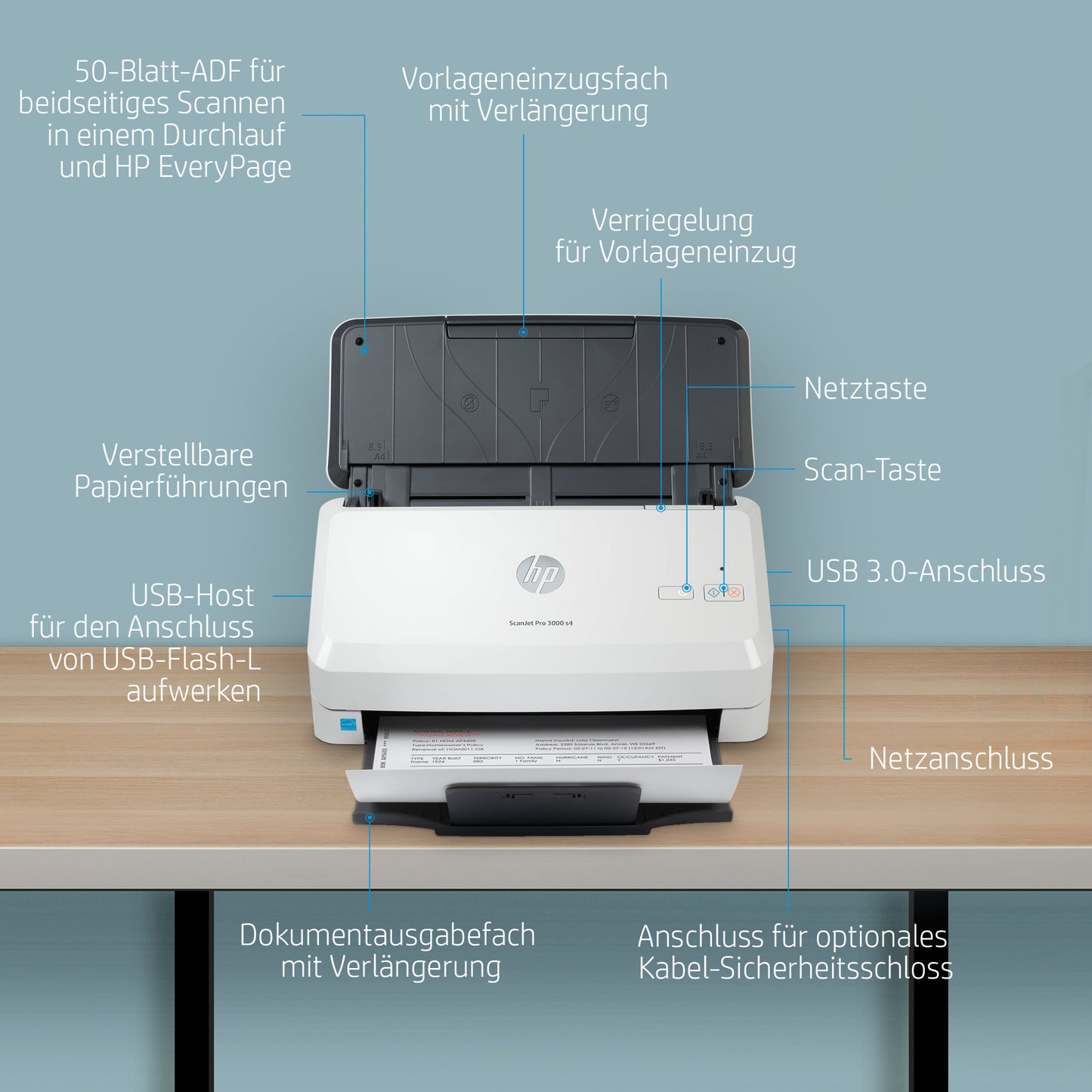 HP INC. ScanJet Pro 3000 s4 Sheet-feed Scanner