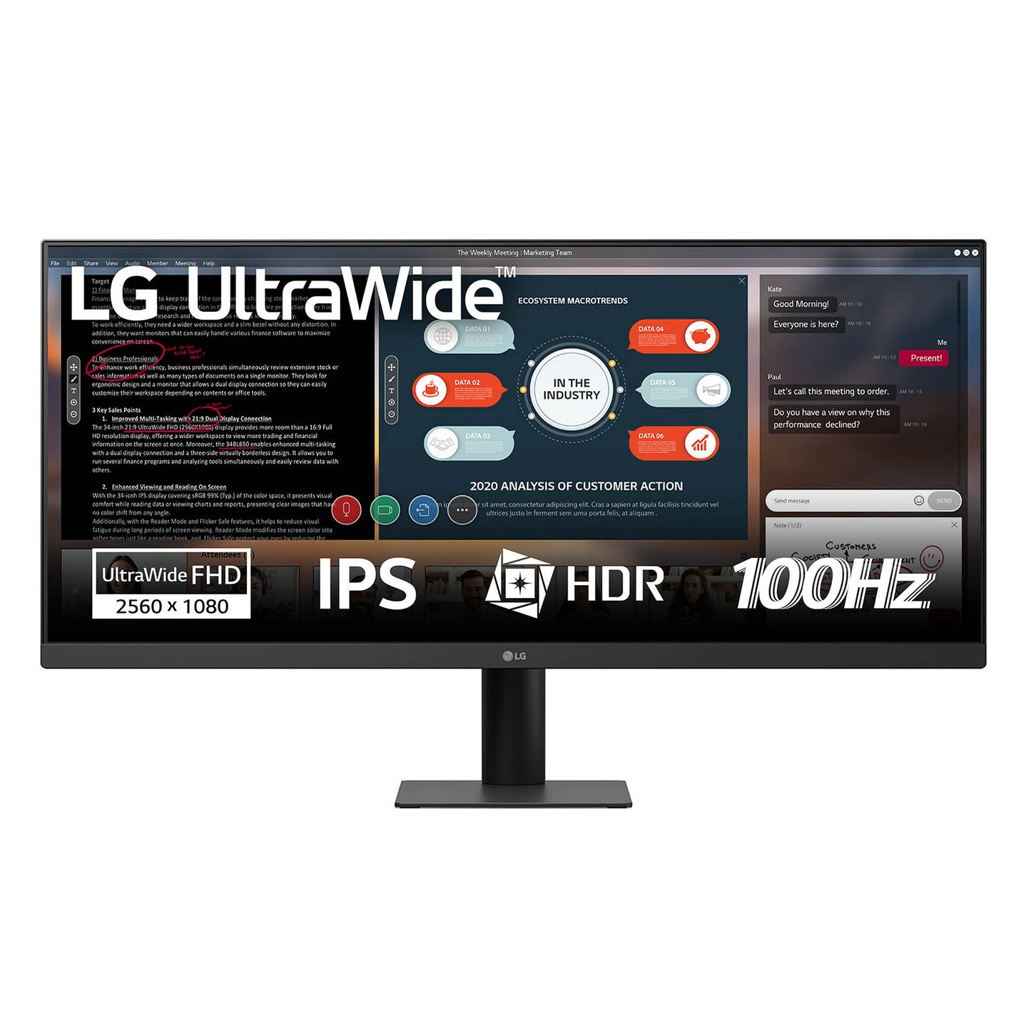 LG US511A - 29 inch - Ultrawide - 2560x1080 UWFHD - 100hz - Black