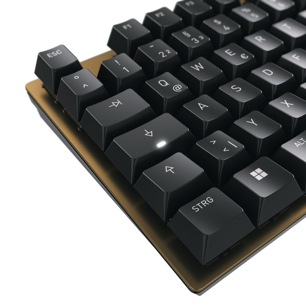 CHERRY KC 200 MX Red Silent - Mechanical Keyboard - Corded - QWERTY - Black/Bronze