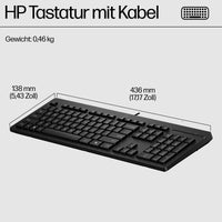 HP INC. 125 Wired Keyboard (AY2Y7AA) - QWERTY