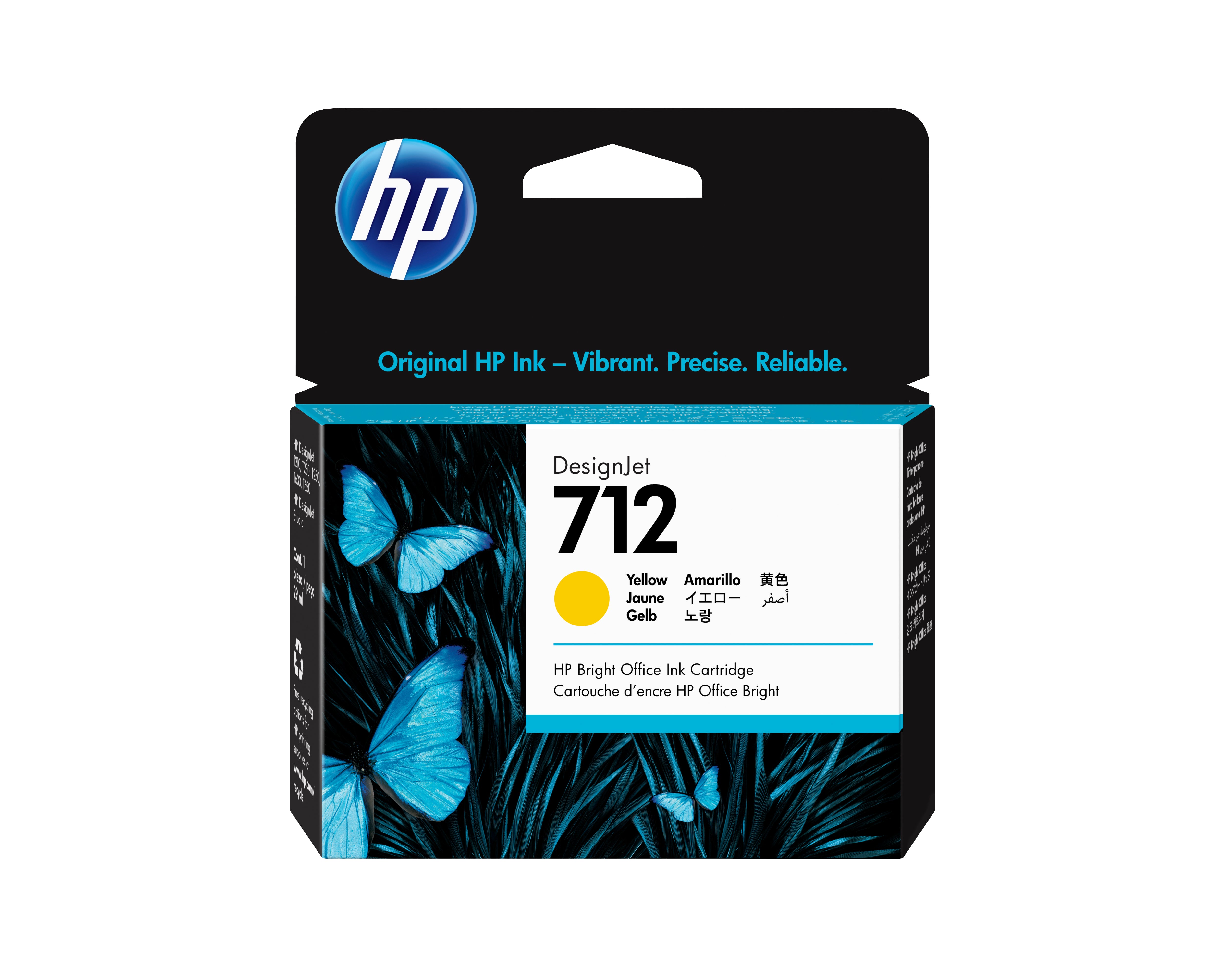 HP INC. 712 29ml Yellow DesignJet Ink Cartridge (3ED69A)
