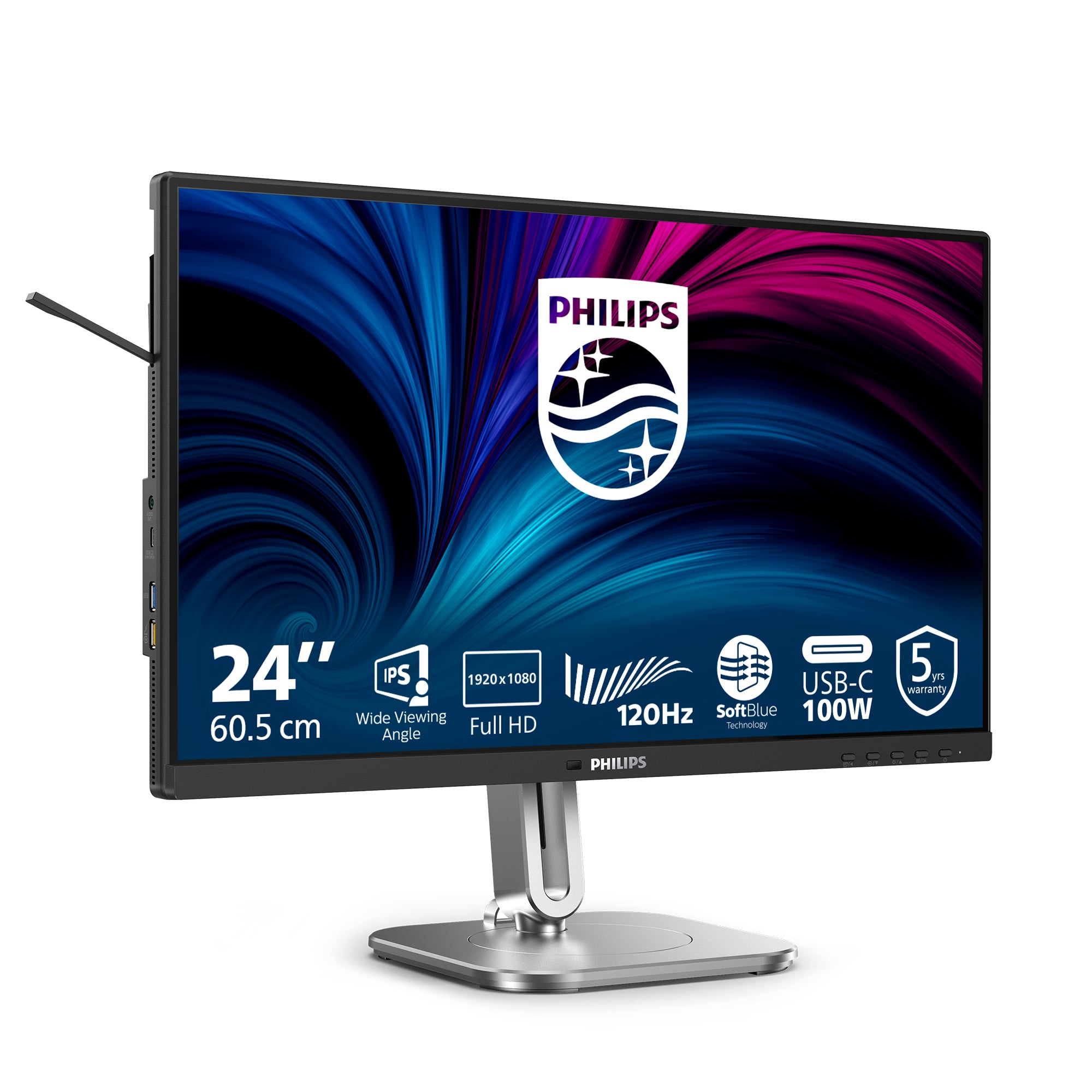 PHILIPS 4000 Series - 24 inch - Full HD LCD - 1920x1080 - Pivot - HAS