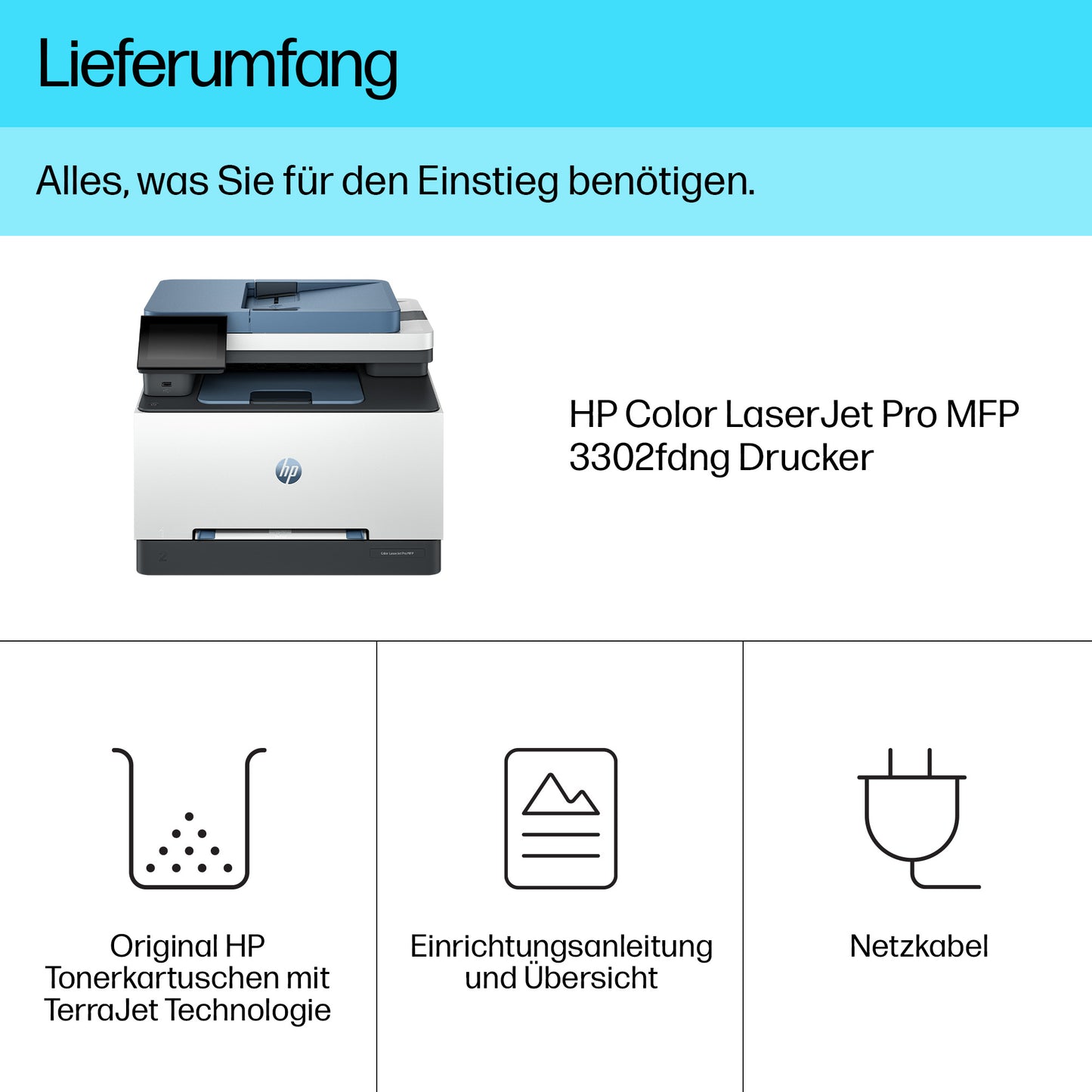 HP INC. Color LaserJet Pro MFP 3302fdn Printer