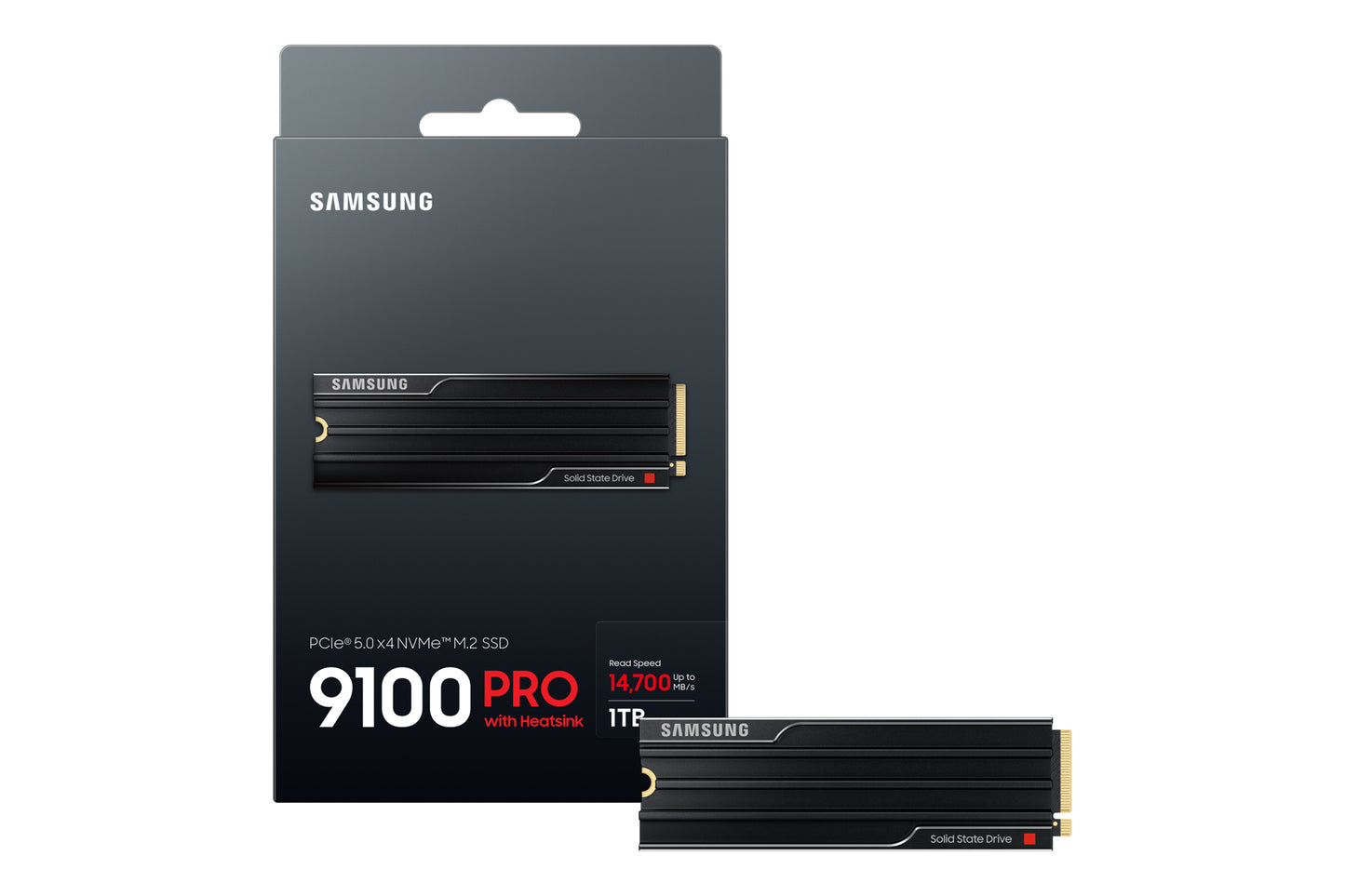 SAMSUNG 9100 PRO Heatsink PCIe 5.0 x4 NVMe M.2 SSD 1TB