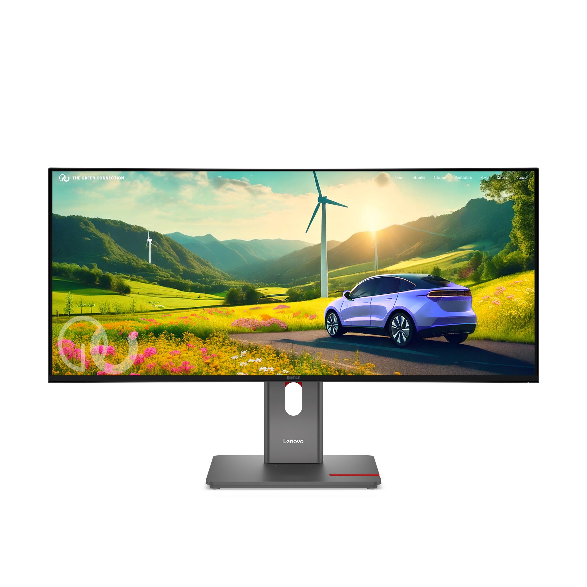LENOVO ThinkVision P34WD-40 - 34 inch Curved - UltraWide Quad HD IPS LED Monitor - 3440x1440 - 120Hz - HAS / RJ45 / USB-C