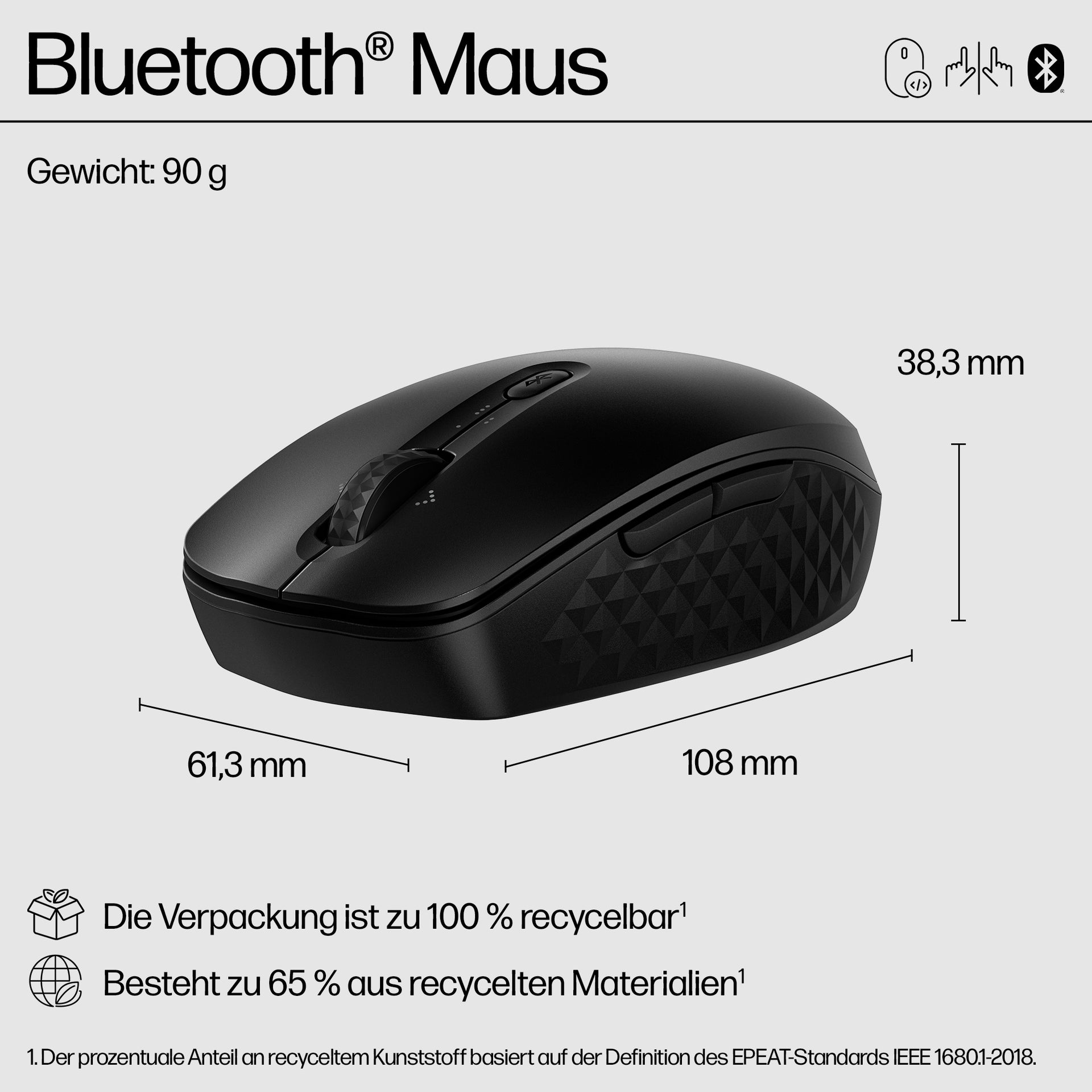 HP INC. 425 Programmable Bluetooth Mouse (7M1D5AA)