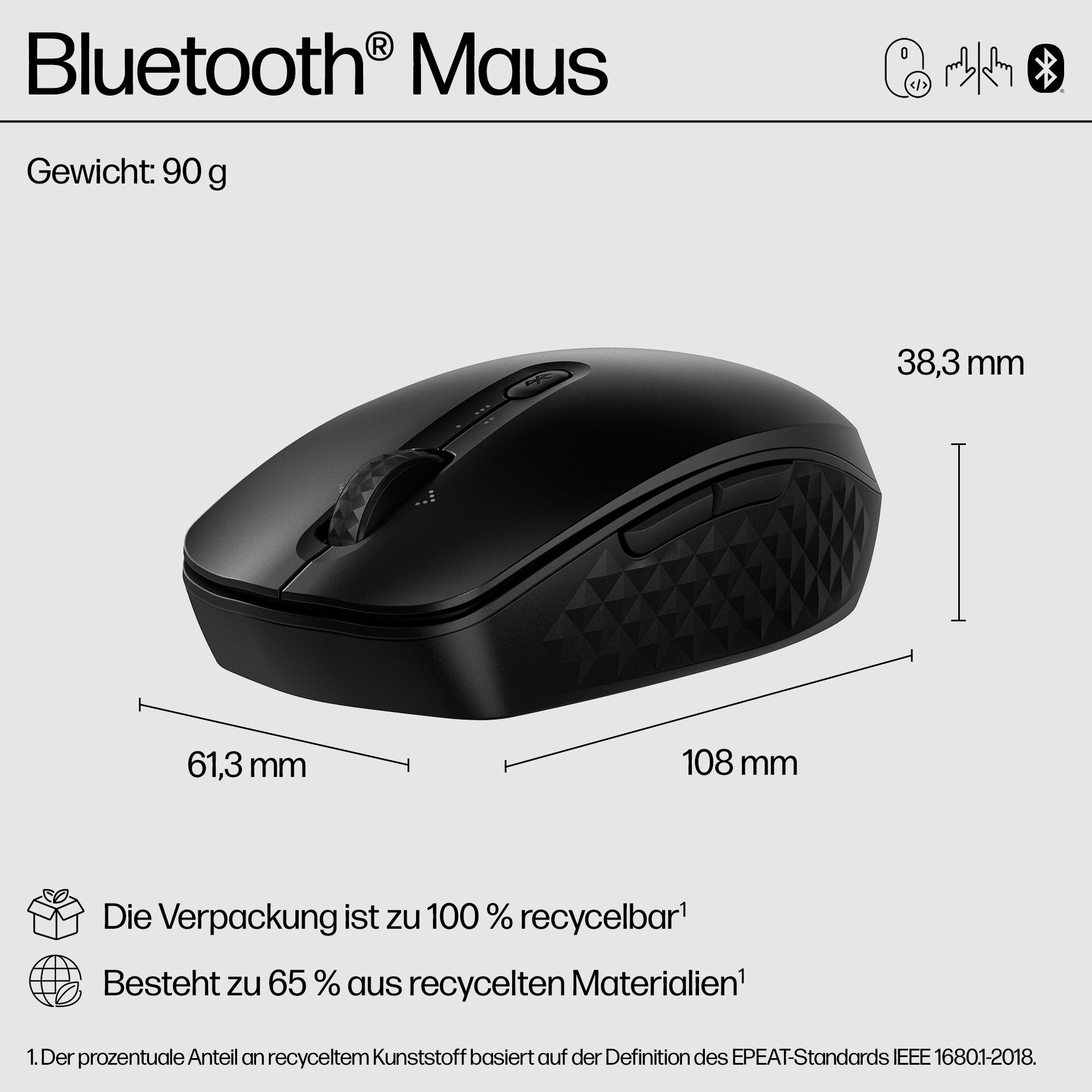 HP INC. 425 Programmable Bluetooth Mouse (7M1D5AA)