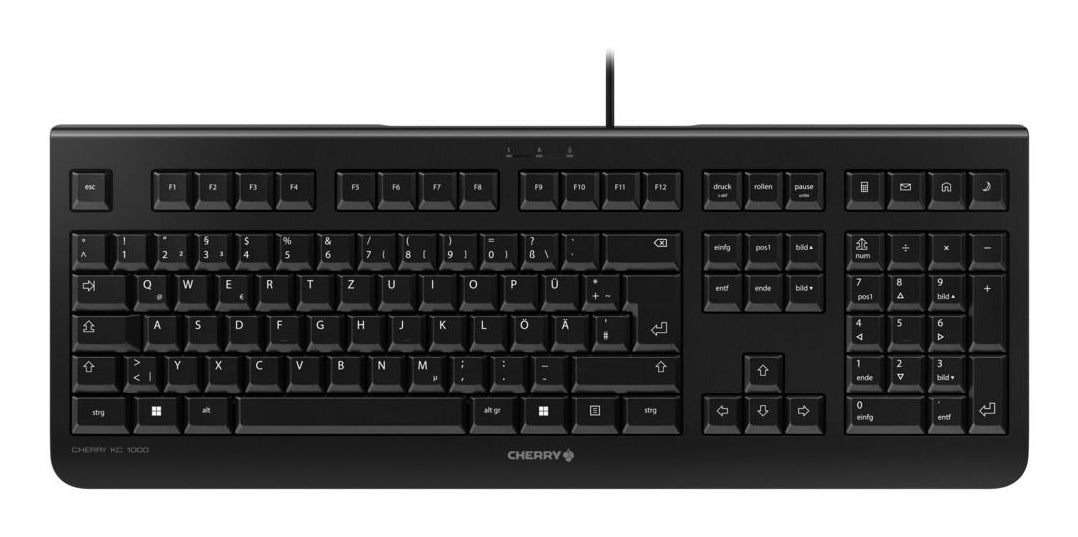 CHERRY KC 1000 - Keyboard - Corded - AZERTY - Black