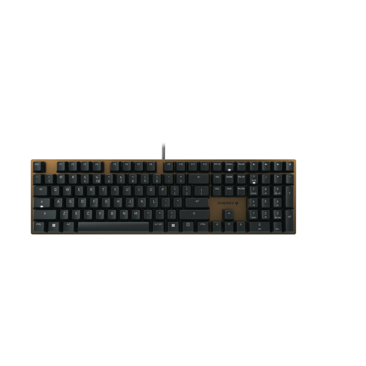 CHERRY KC 200 MX Red Silent - Mechanical Keyboard - Corded - QWERTY - Black/Bronze