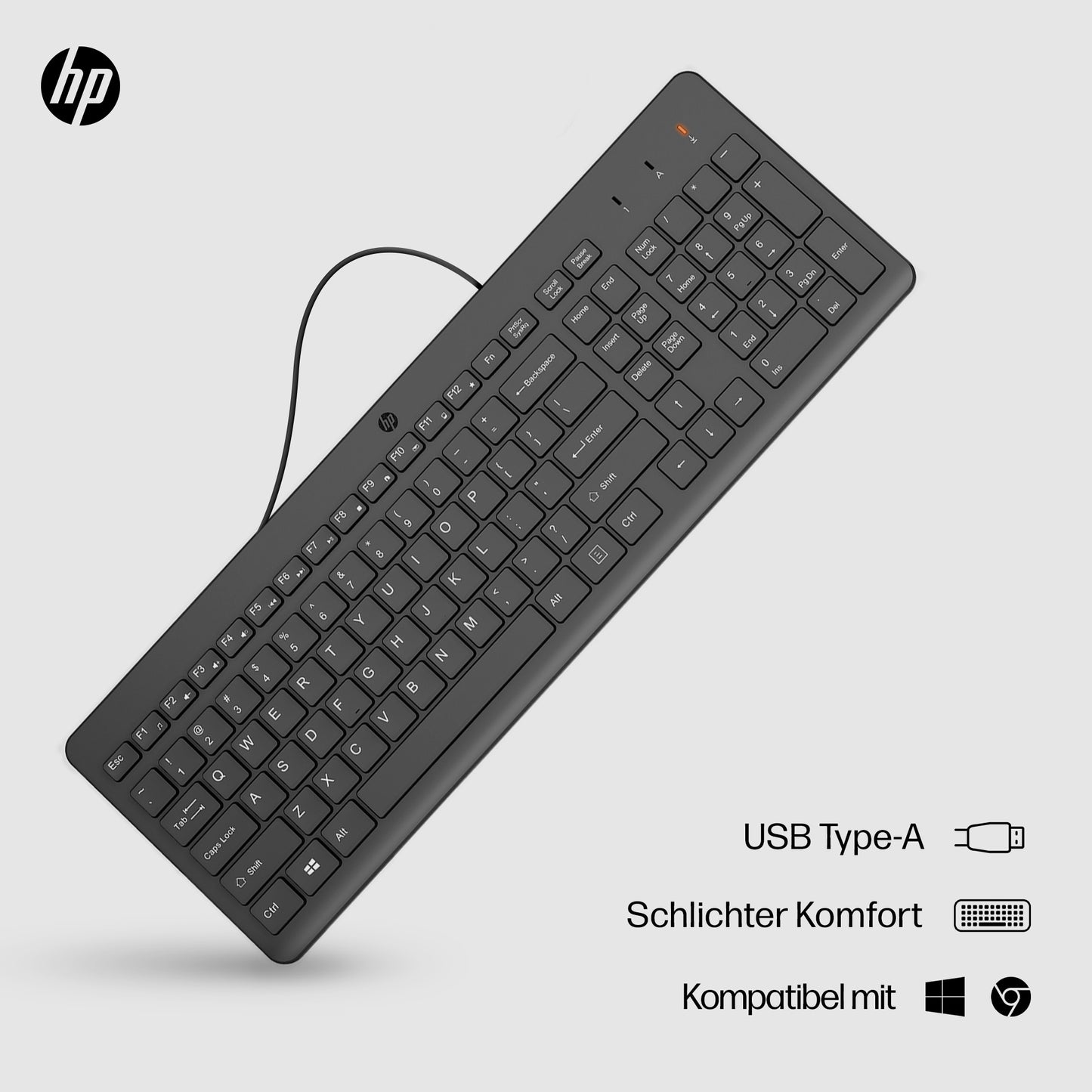 HP INC. 150 Wired Keyboard (664R5AA) - QWERTY