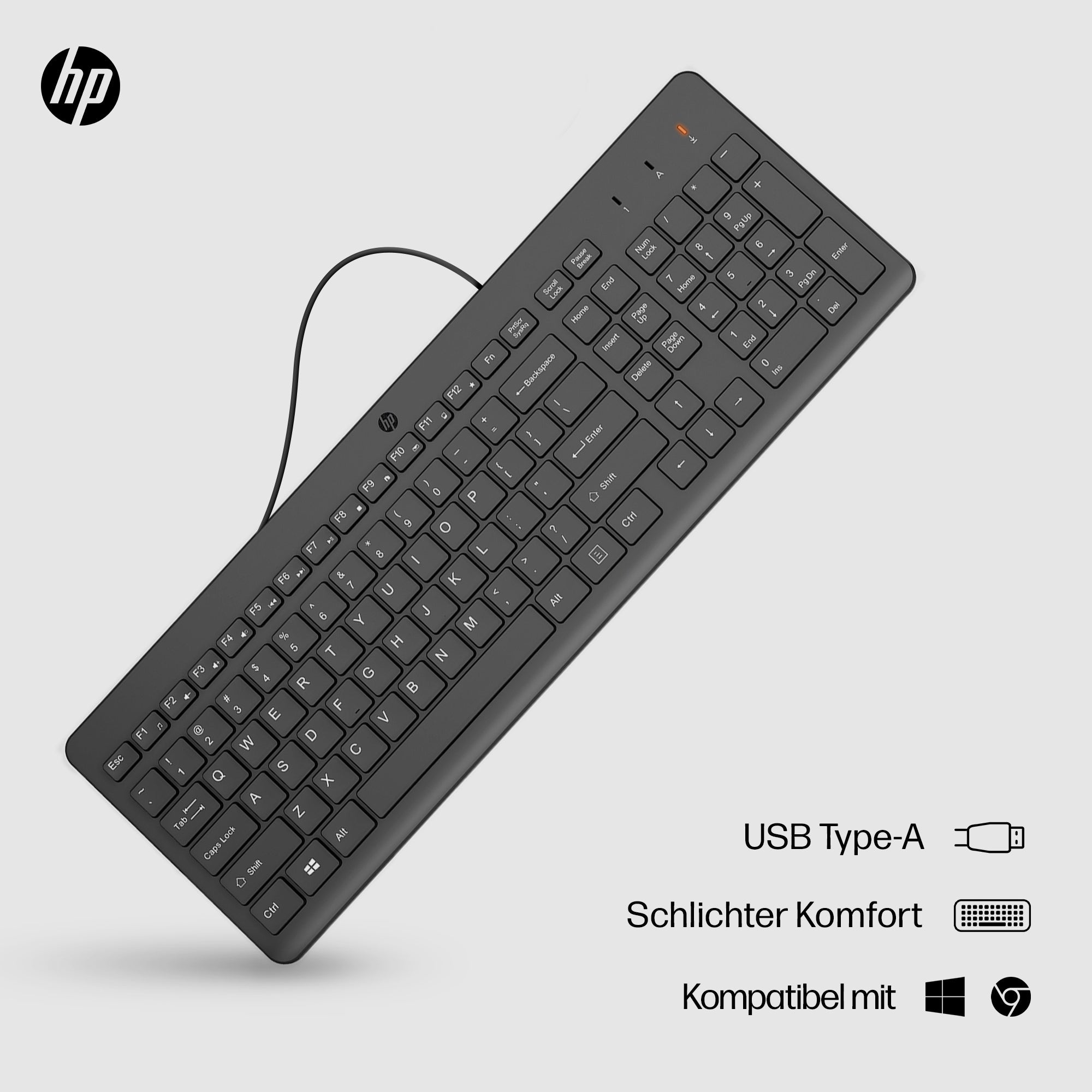 HP INC. 150 Wired Keyboard (664R5AA) - QWERTY