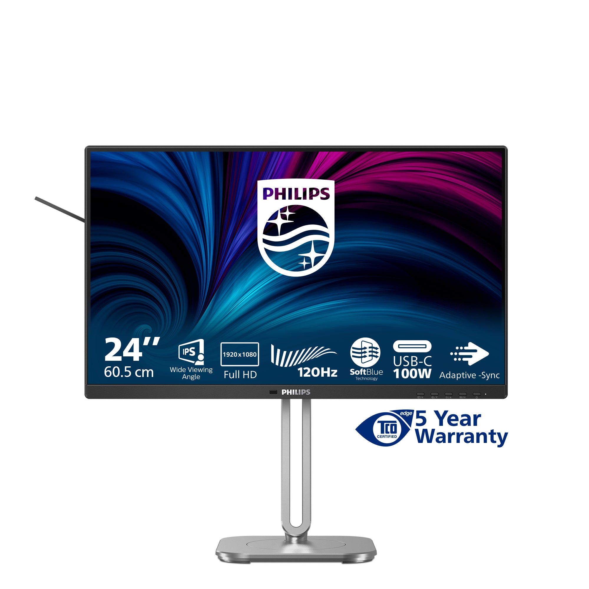 PHILIPS 4000 Series - 24 inch - Full HD LCD - 1920x1080 - Pivot - HAS