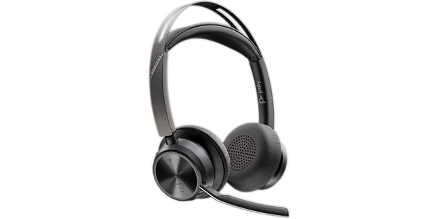 HP INC. Poly Voyager Focus 2 USB-C-C Headset + USB-C/A Adapter + Charging Stand