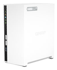 QNAP ARM 4-core Cortex-A55 NAS Mini Tower - 2x 3.5 Inch Bays - 2GB RAM - 4GB Flash - White