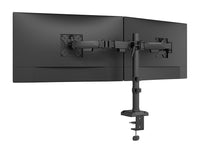 NEOMOUNTS NERO Dual monitor arm - 10-32inch - 0-8 kg/screen - 180 Degrees - Stop Mechanism - Total Plastic-Free Packaging - Black