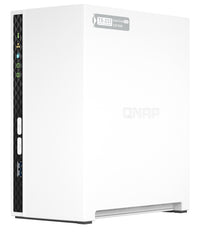 QNAP ARM 4-core Cortex-A55 NAS Mini Tower - 2x 3.5 Inch Bays - 2GB RAM - 4GB Flash - White