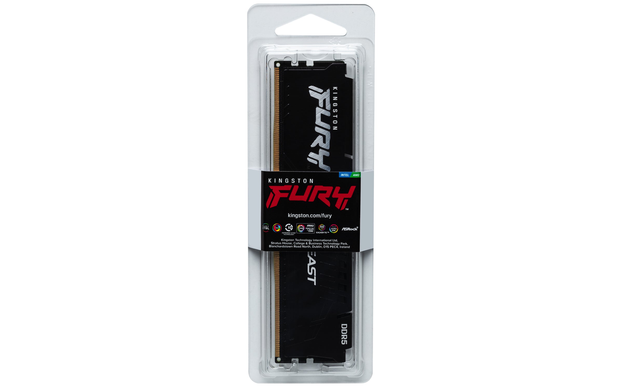 KINGSTON FURY Beast - 16 GB - 1 x 16 GB - DDR5 - 288-pin DIMM - Black