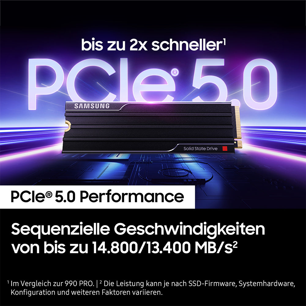 SAMSUNG 9100 PRO Heatsink PCIe 5.0 x4 NVMe M.2 SSD 4TB