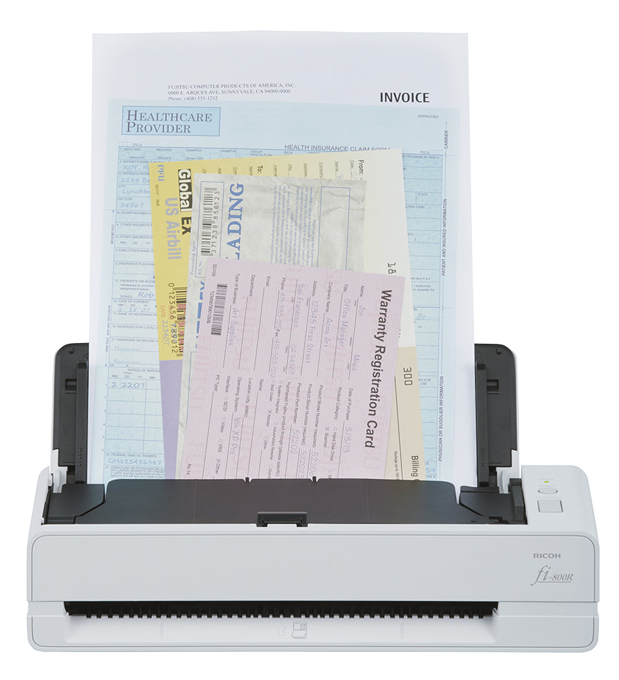 RICOH fi-800R - Duplex - A4 - ADF 20 - 45 ppm - USB 3.2 (Passport scanner)