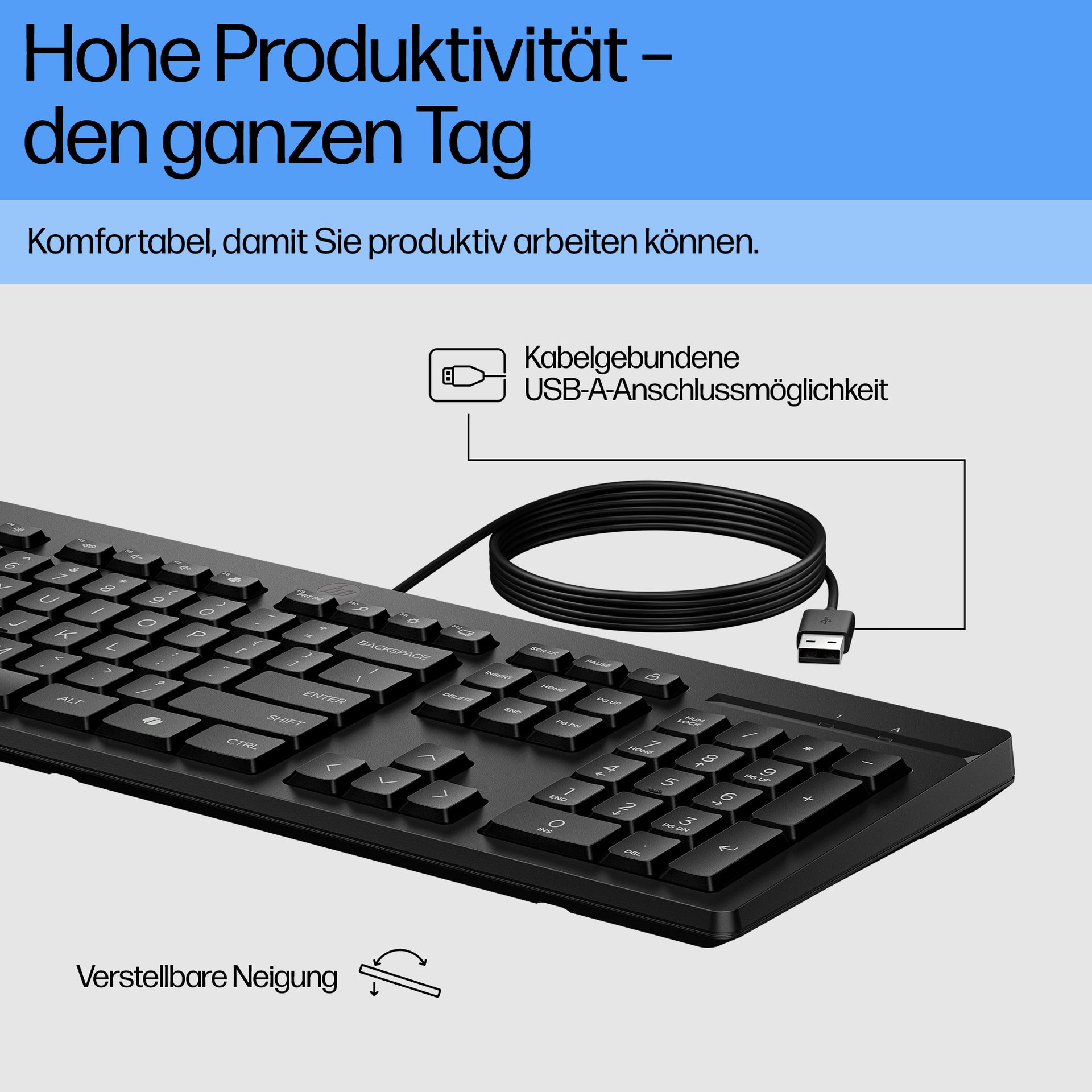 HP INC. 125 Wired Keyboard (AY2Y7AA) - QWERTY