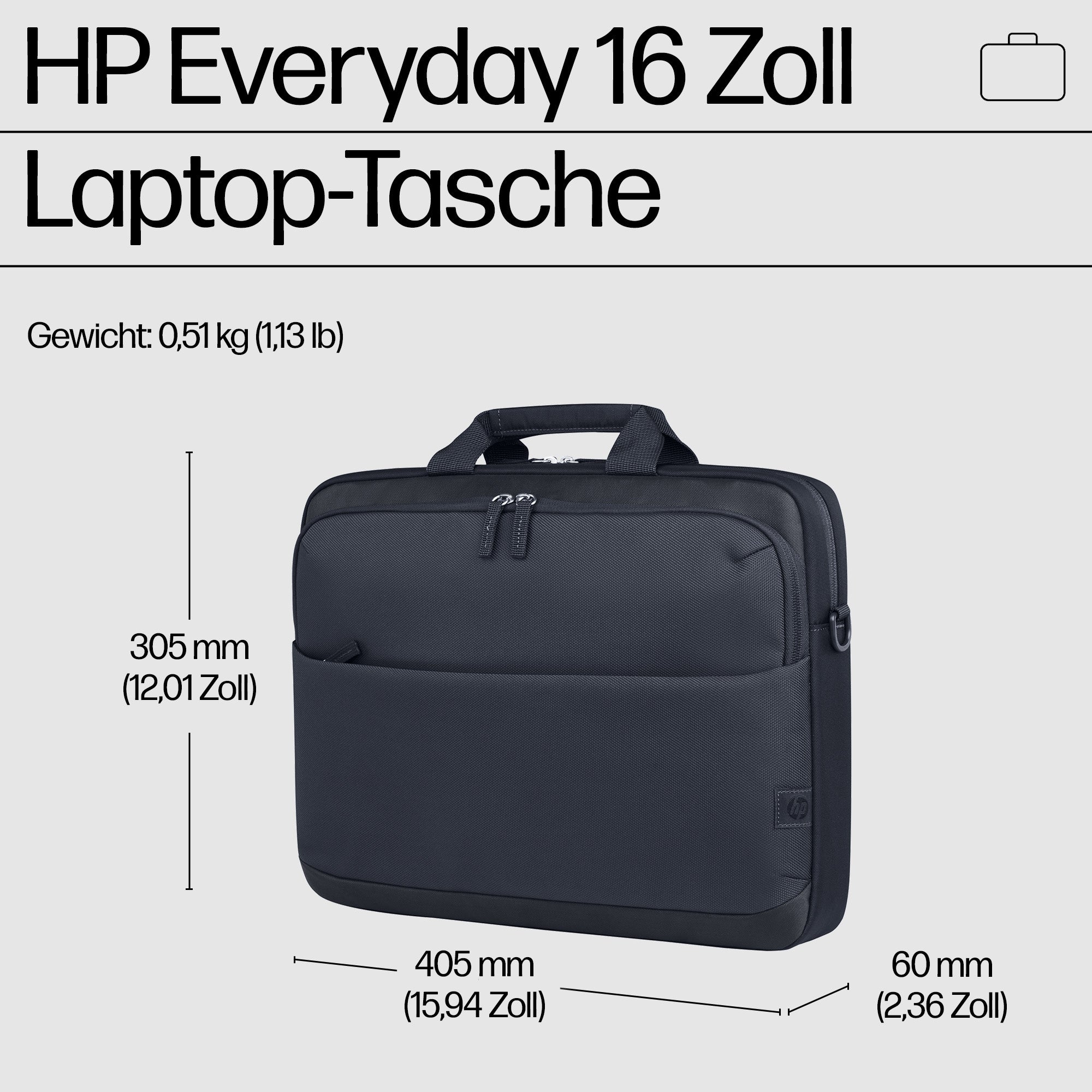 HP INC. Everyday 16 inch Laptop Bag (A08JWAA)