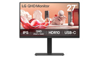 LG BA75QB - 27 inch - Quad HD IPS LED Monitor - 2560x1440 - Pivot / HAS / RJ45 / USB-C