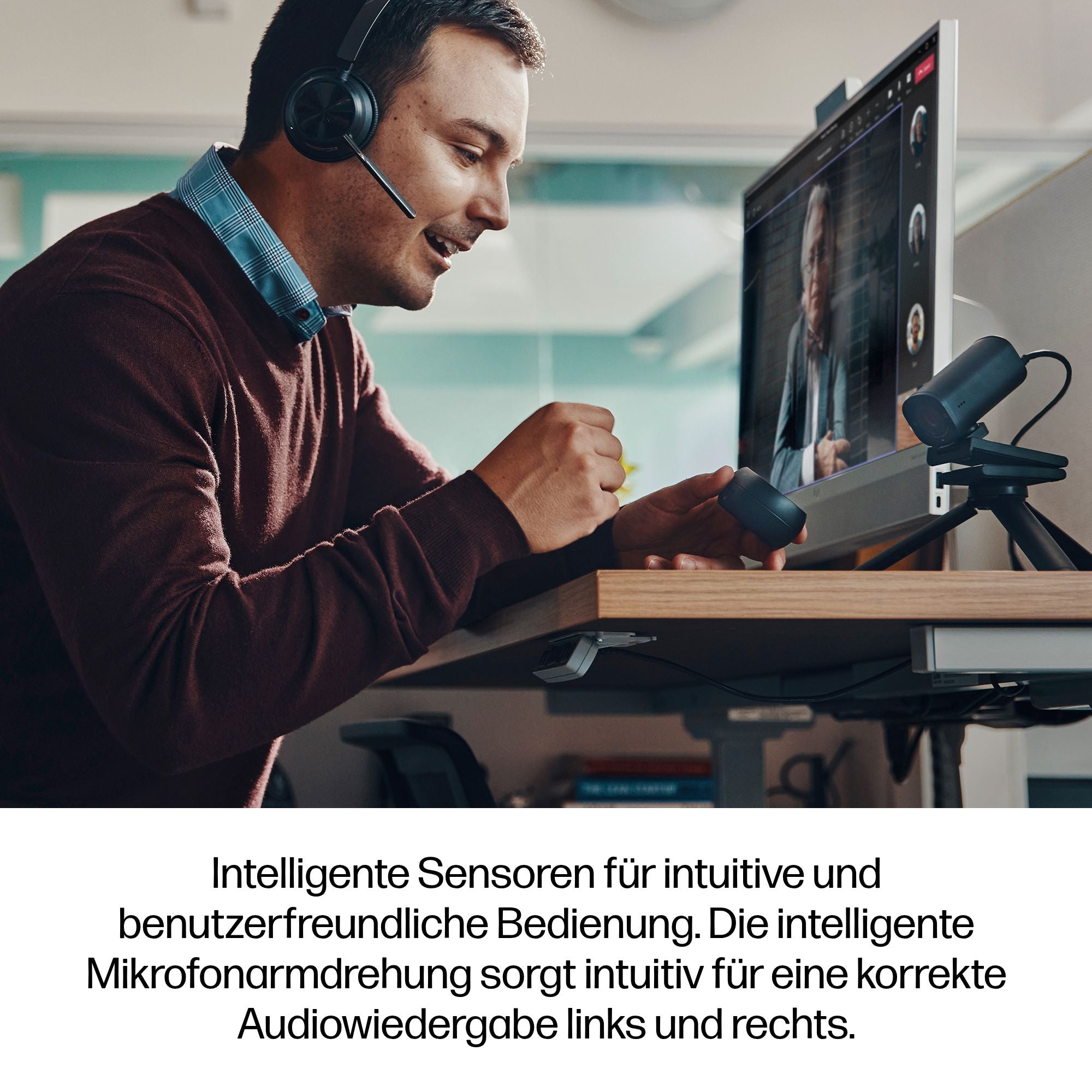 HP INC. Poly Voyager Focus 2 Microsoft Teams Certified USB-C-C Headset + USB-C/A Adapter + Charging Stand