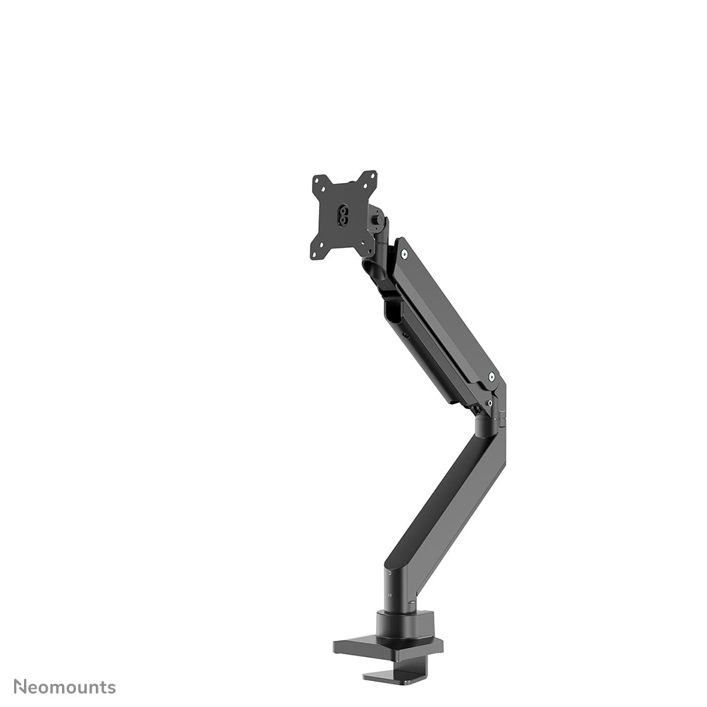 NEOMOUNTS Single Monitor Arm - 10-49inch - 1-18 kg (curved 14 kg) - Gas Spring - 180 Degrees -Stop Mechanism - Topfix - Black