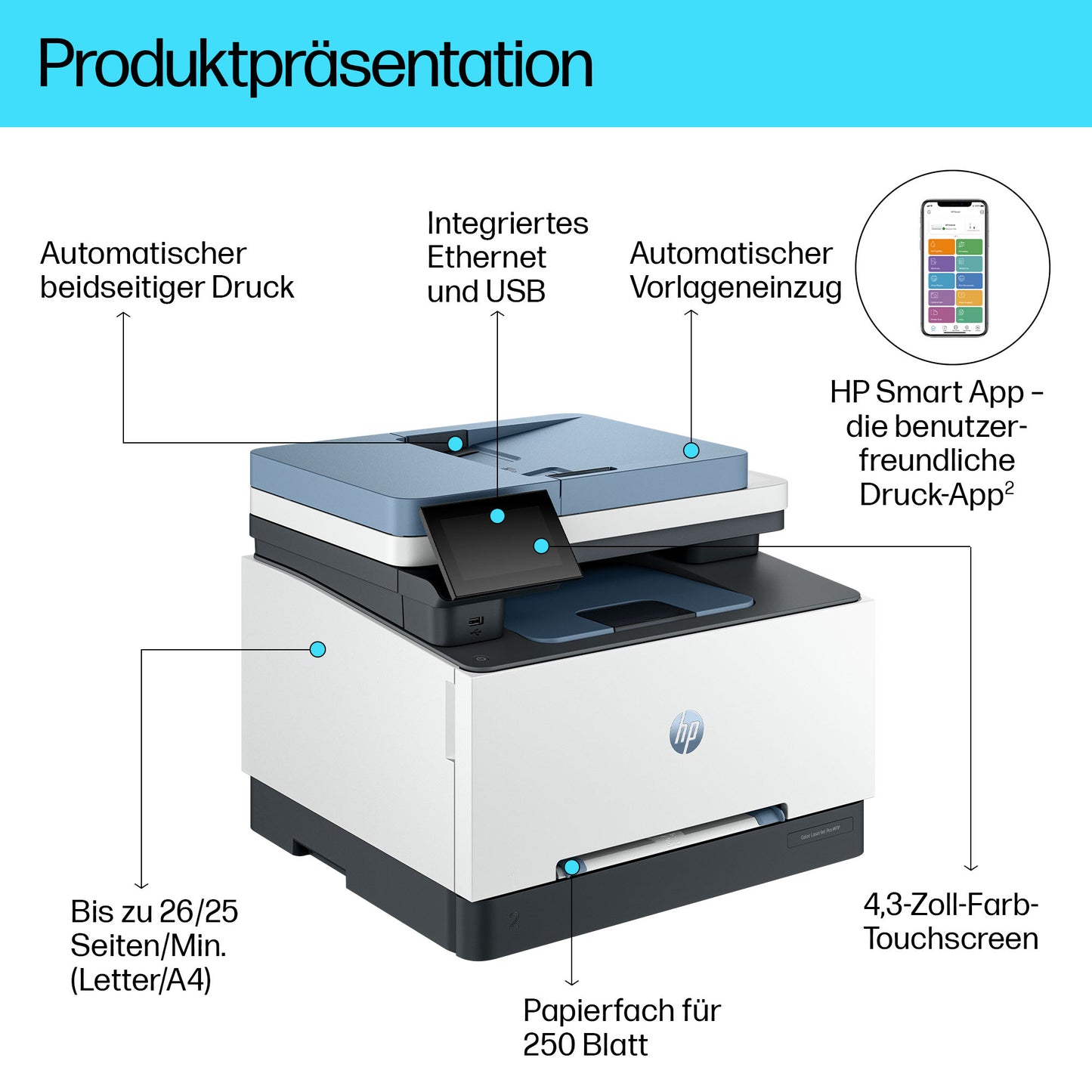 HP INC. Color LaserJet Pro MFP 3302fdn Printer