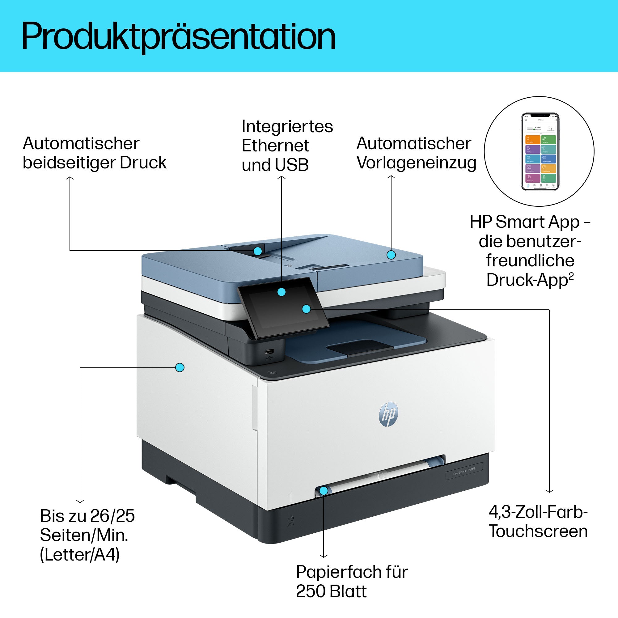 HP INC. Color LaserJet Pro MFP 3302fdn Printer