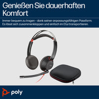 HP INC. Poly Blackwire 5220 Stereo USB-C Headset +3.5mm Plug +USB-C/A Adapter - BULK