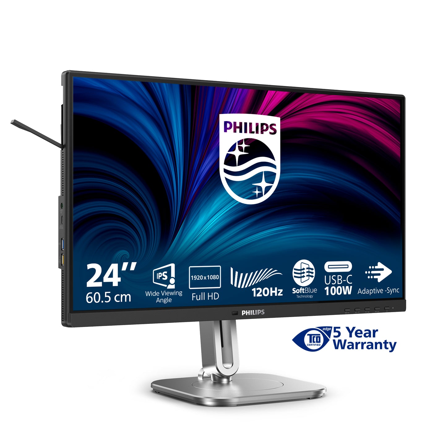 PHILIPS 4000 Series - 24 inch - Full HD LCD - 1920x1080 - Pivot - HAS