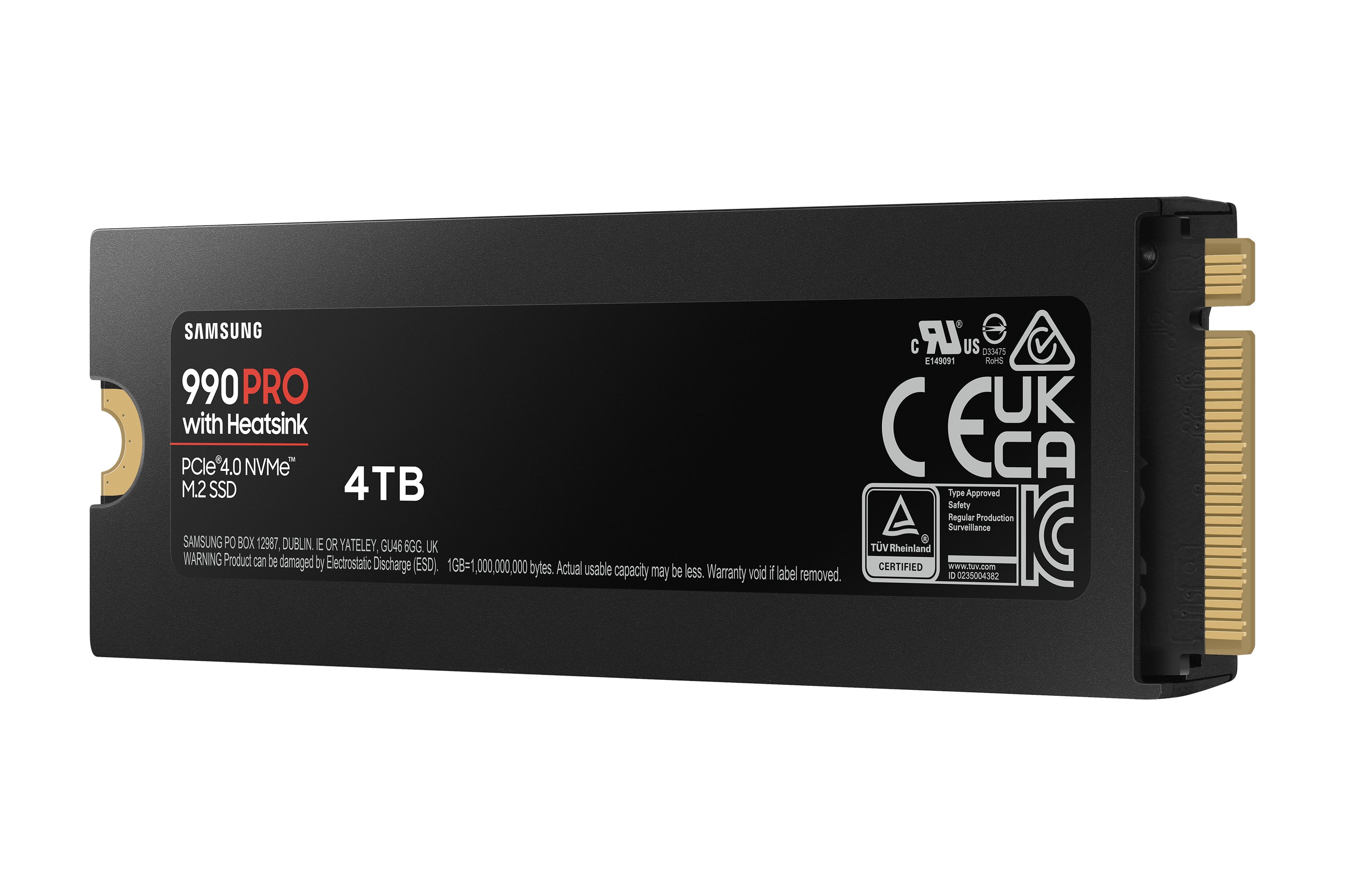 SAMSUNG 990 PRO Heatsink PCIe 4.0 NVMe M.2 SSD 4TB